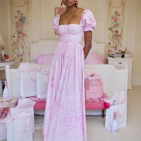 Selkie Dresses & Skirts - Elegant Pink Floral Selkie Dress